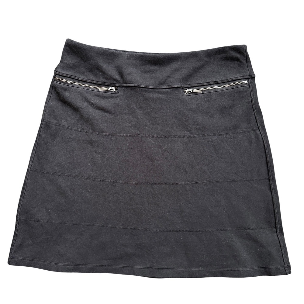 Athleta A-Line Skirt Womens Small Black Excellent Zipper Pockets 861887